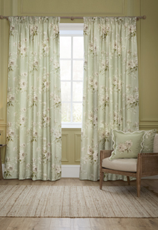 Adele Pencil Pleat, Sage - Ready Made Curtains